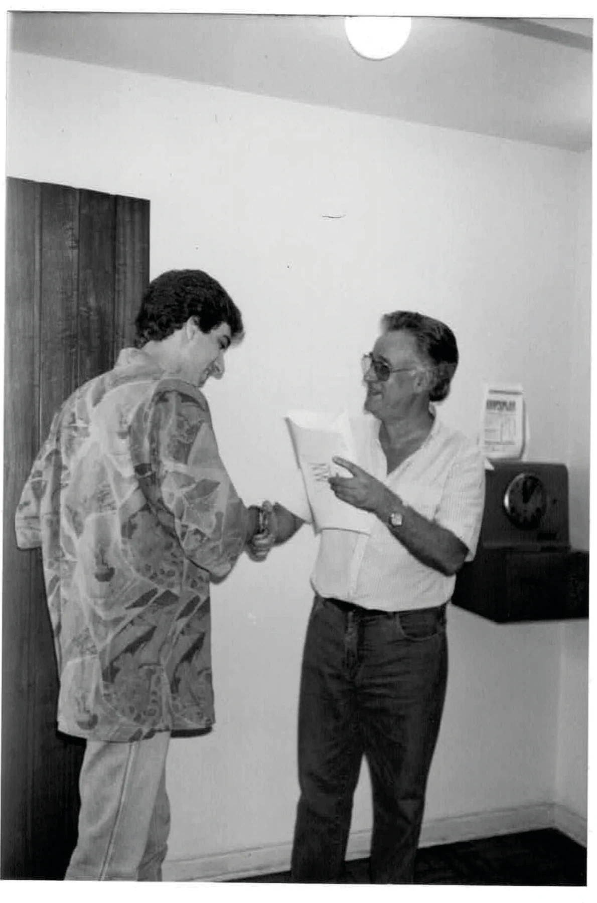 Hilto Cardoso e Marcelo Cardoso juntos na Linotec em 1989