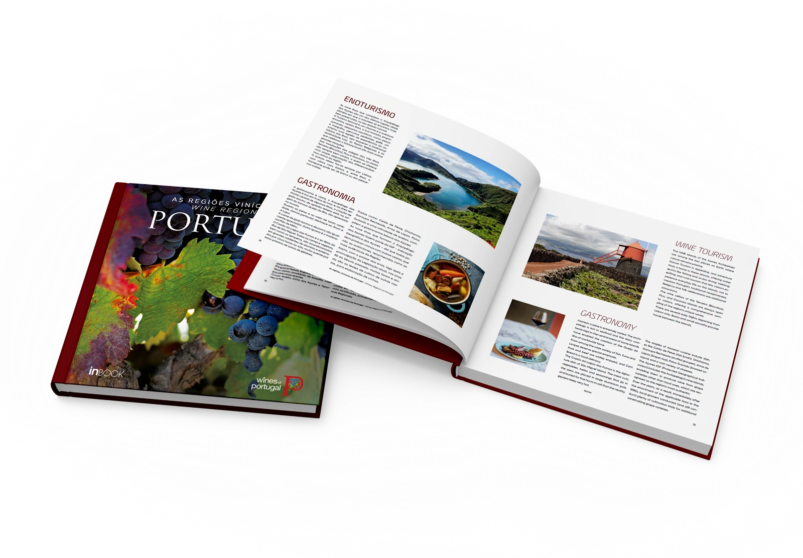 As Regiões Vinícolas de Portugal: capa e páginas internas da publicação